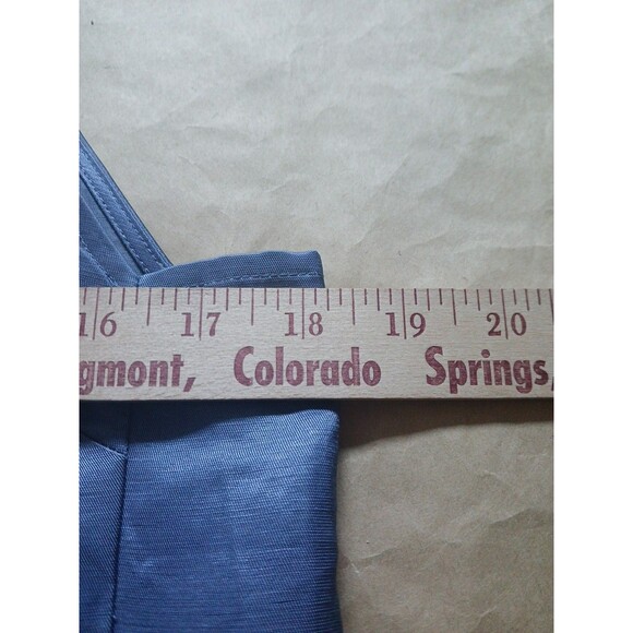 Madewell Mini Dress Womens 8 Blue Metallic Linen Blend Futuristic Aesthetic - Picture 3 of 8